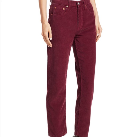 Re/Done High Rise Stovepipe Corduroy Jeans - Picture 4 of 6